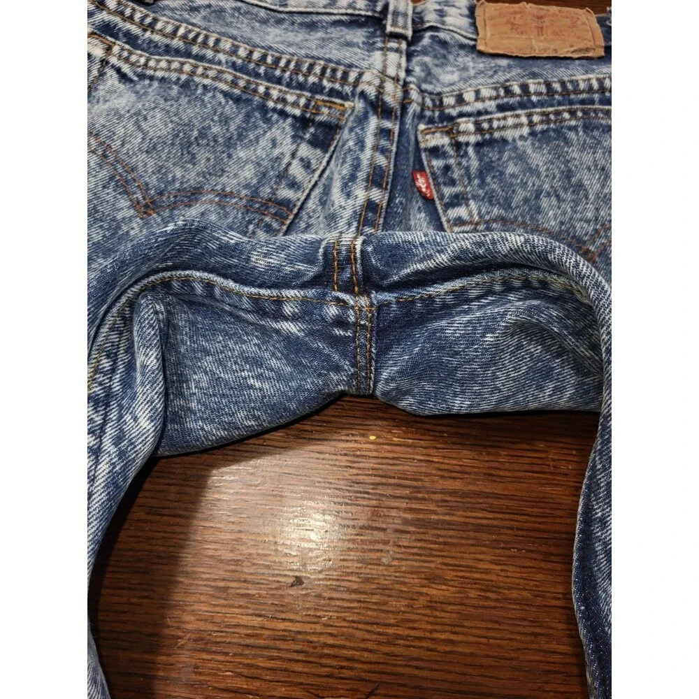 Vintage Levis 701 Student Fit Jeans Acid Wash USA Made Fits Modern 26 x 28.5